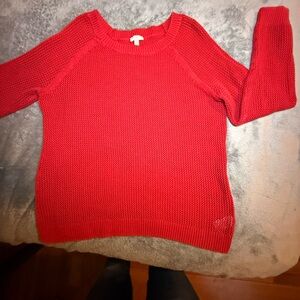 Talbots Vibrant Red Crew Neck Sweater